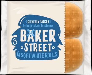 4 White Soft Rolls